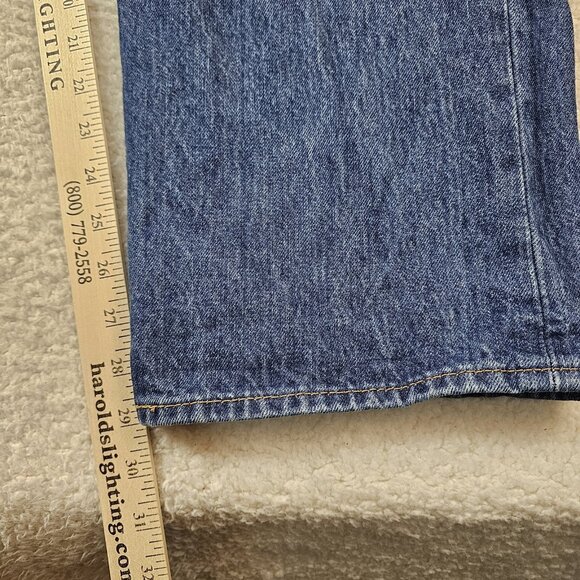 Levi's 501 Jeans Men's 42x30 Blue Denim Copper Rivets Button Fly Dark Wash - Picture 11 of 16